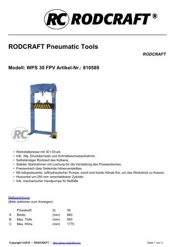 RODCRAFT Pneumatic Tools