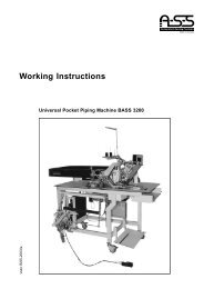 Working Instructions - Masini Confectii Textile  Brother