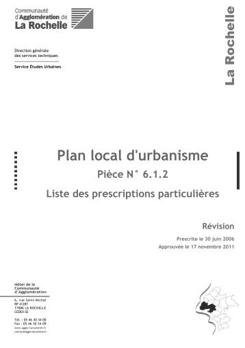 Plan local d'urbanisme - La Rochelle