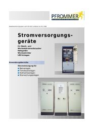 Stromversorgungs- gerÃƒÂ¤te - Pfrommer GmbH