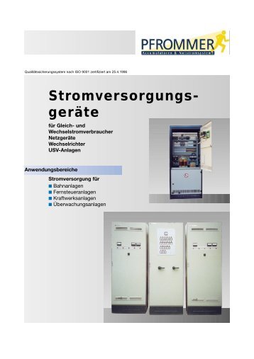 Stromversorgungs- gerÃƒÂ¤te - Pfrommer GmbH