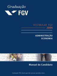 Manual do Candidato da FGV - Vestibular1