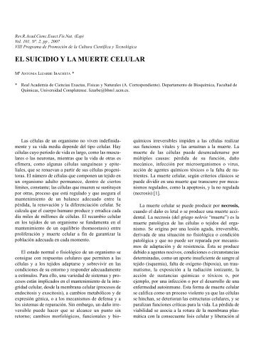 el suicidio y la muerte celular - Real Academia de Ciencias Exactas ...