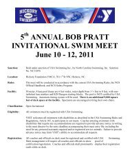 5 ANNUAL BOB PRATT INVITATIONAL SWIM MEET June 10 - 12 ...
