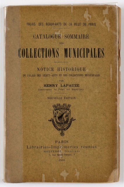 Consulter le document en pdf - Le Petit Palais - Ville de Paris