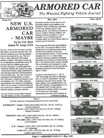 New US Armored Car- Maybe? - WarWheels.Net
