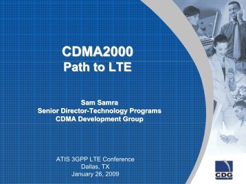 CDMA Evolution Path to LTE - ATIS