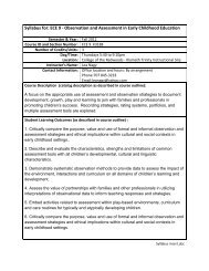 Syllabus for: ECE 9 - Observation and Assessment in Early ...