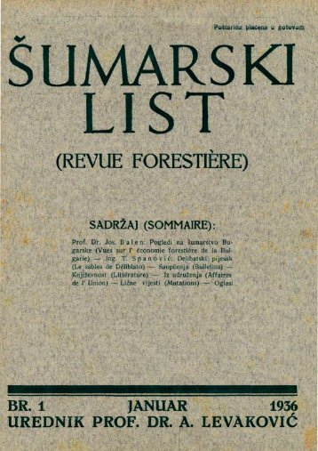 Å UMARSKI LIST 1/1936