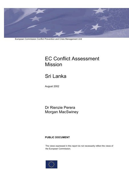 EC Conflict Assessment Mission Sri Lanka