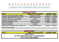 duty roster feb - june 2013 - Hallam Valley Pony Club
