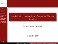 ModÃ©lisation stochastique, ChaÃ®nes de Markov discrÃ¨tes