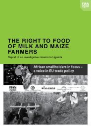 The RighT To Food oF Milk and Maize FaRMeRs - UK Food Group
