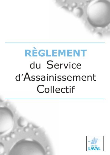 Réglement du service Assainissement collectif - Laval