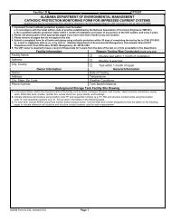 Cathodic Protection Monitoring Form for Impressed Current Systems