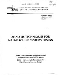 Analysis Techniques For Man-Machine Systems Design