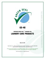 PROPOSED GREEN SEAL™ STANDARD FOR Laundry Care ...