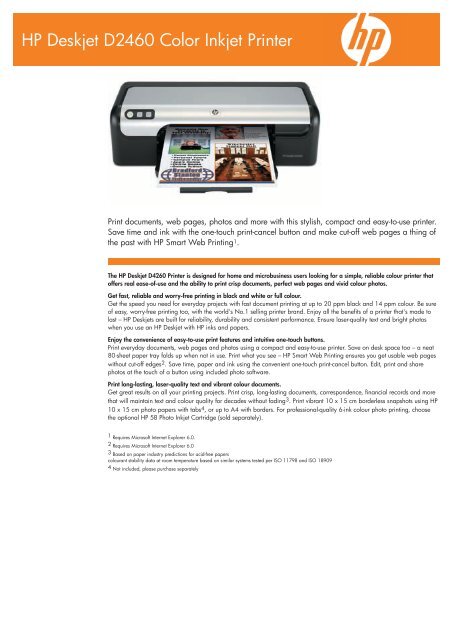 HP Deskjet D2460 Color Inkjet Printer - Lamals as