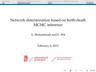 Network determination based on birth-death MCMC inference