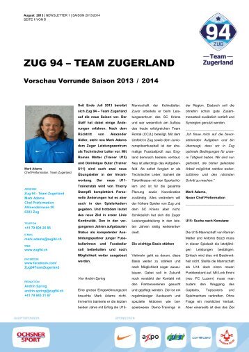 Newsletter - August 2013 - Zug 94