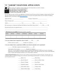 group volunteer application - Huntsville - Madison County Public ...