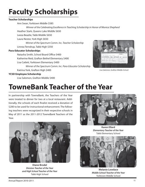 2010-11 YFPE Annual Report - York County Schools