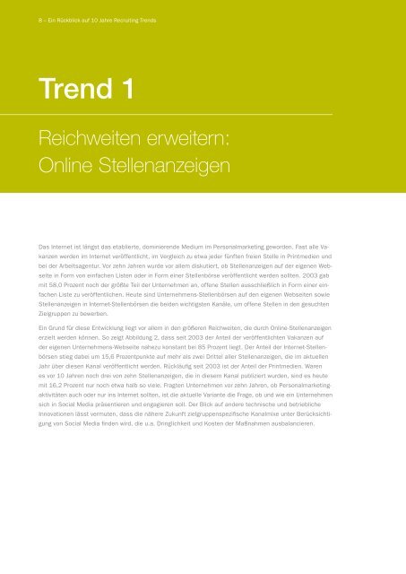 Recruiting Trends - Ein Rückblick auf 10 Jahre.