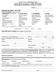 BUILDING PERMIT APPLICATION - Town of Vernon