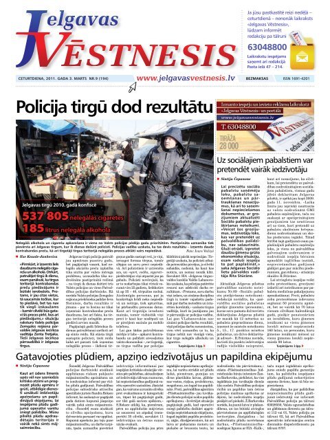 2011.gada 3.marts Nr.9(194) - Jelgavas VÄ“stnesis