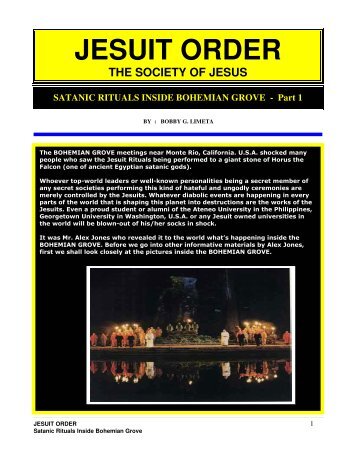 JESUIT ORDER: Satanic Ritual, Bohemian Grove - zaidpub