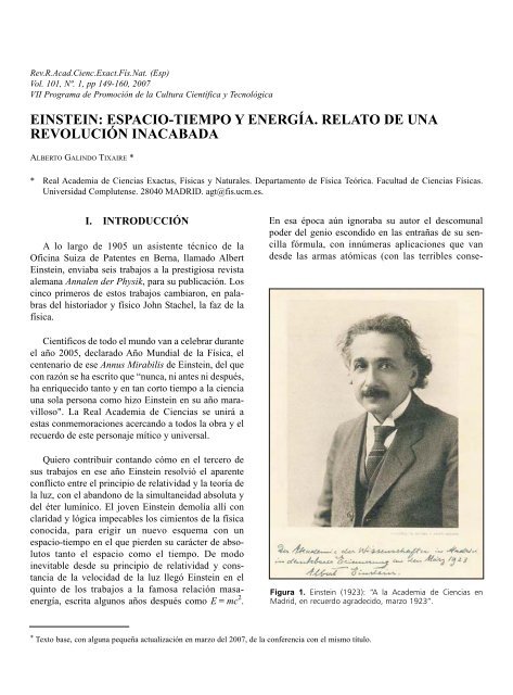 texto completo publicado de la conferencia - Real Academia de ...