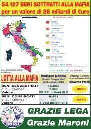 LOTTA ALLA MAFIA MINISTRO MARONI - Lega Nord Colico