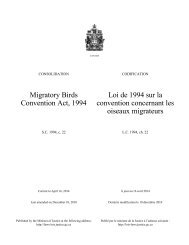 Loi de 1994 sur la convention concernant les oiseaux migrateurs