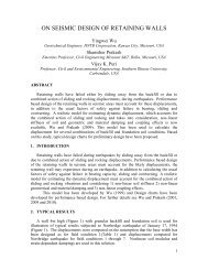 on seismic design of retaining walls - Shamsher Prakash Foundation