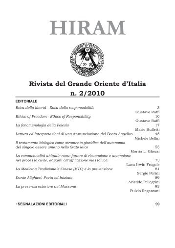 Etica della responsabilitÃ  - Grande Oriente d'Italia