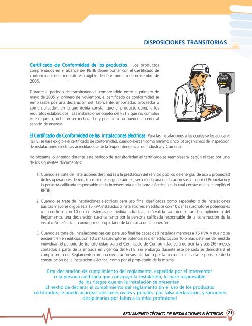 Reglamento TÃ©cnico de Instalaciones ElÃ©ctricas - Upme