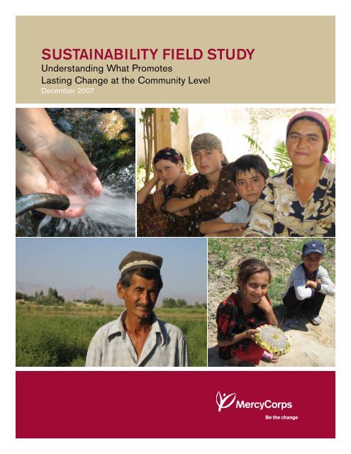 SUSTAINABILITY FIELD STUDY - Mercy Corps