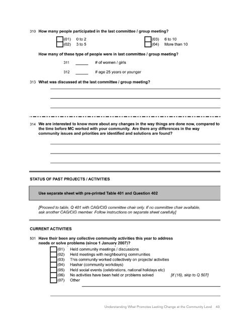 SUSTAINABILITY FIELD STUDY - Mercy Corps