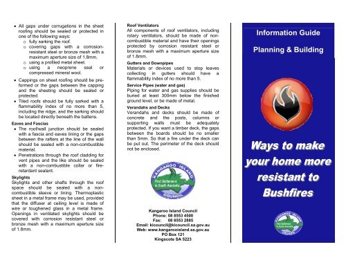 Ways to make your home more resistant to bushfires - Kangaroo ...