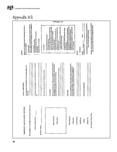 Anaphylaxis: A Handbook for School Boards - Education, Culture ...