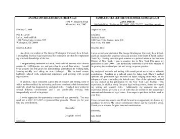 Cover Letter Samples 2008 - George Washington University Law ...