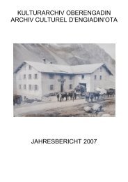 kulturarchiv oberengadin archiv culturel d'engiadin'ota jahresbericht