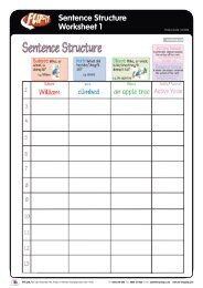 Sentence Structure Worksheet 1 - TTS