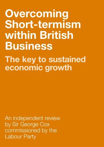 Overcoming Short-termism within British Business - Management ...