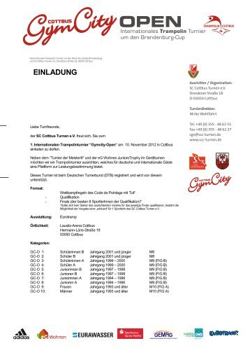 einladung - SC Cottbus Turnen e.V.