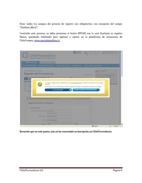 Manual de InscripciÃ³n ChileProveedores sin registro previo en ...