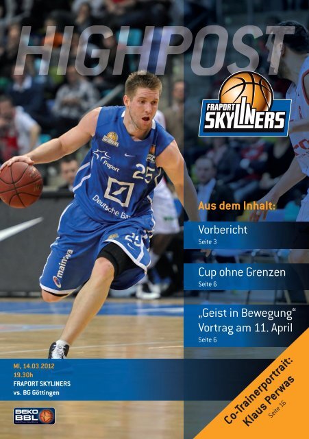 Vorbericht Cup ohne Grenzen - Fraport Skyliners