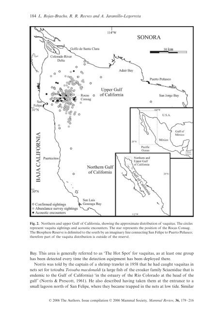 Conservation of the vaquita Phocoena sinus - The Department of ...