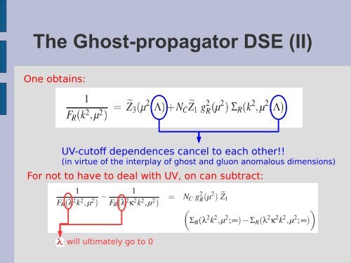 The Ghost-propagator DSE - Physics