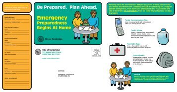 Emergency Preparedness Begins at Home. A brochure for ...